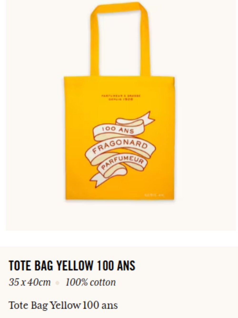 Fragonard Cotton Shopping Tote Brand New 35 x 40 cm